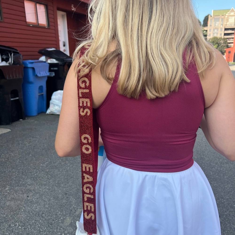 Boston College Beaded Purse Strap | Boston College Accessory | Game Day Outfit - Picture 2 of 4